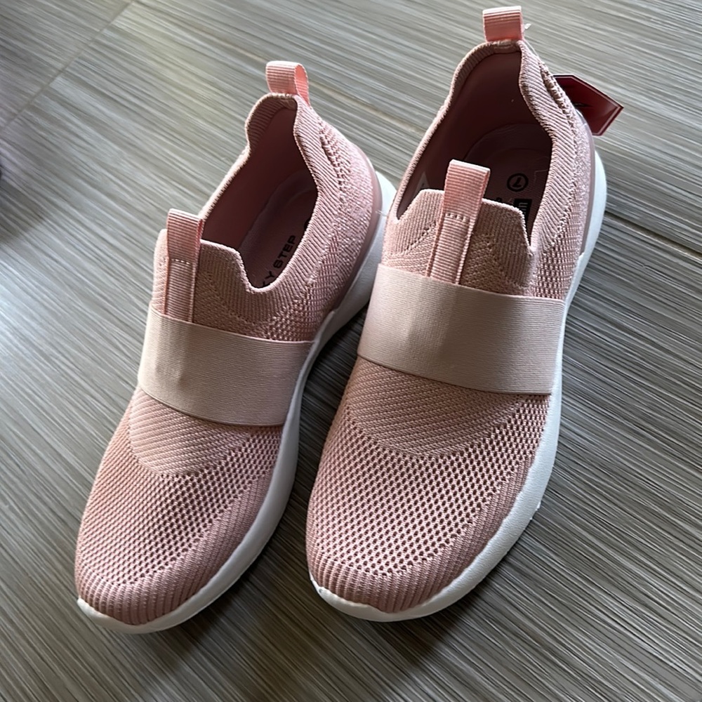 Lucky step memory foam slip-on sneakers